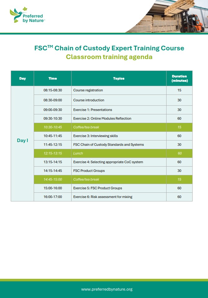 FSC agenda