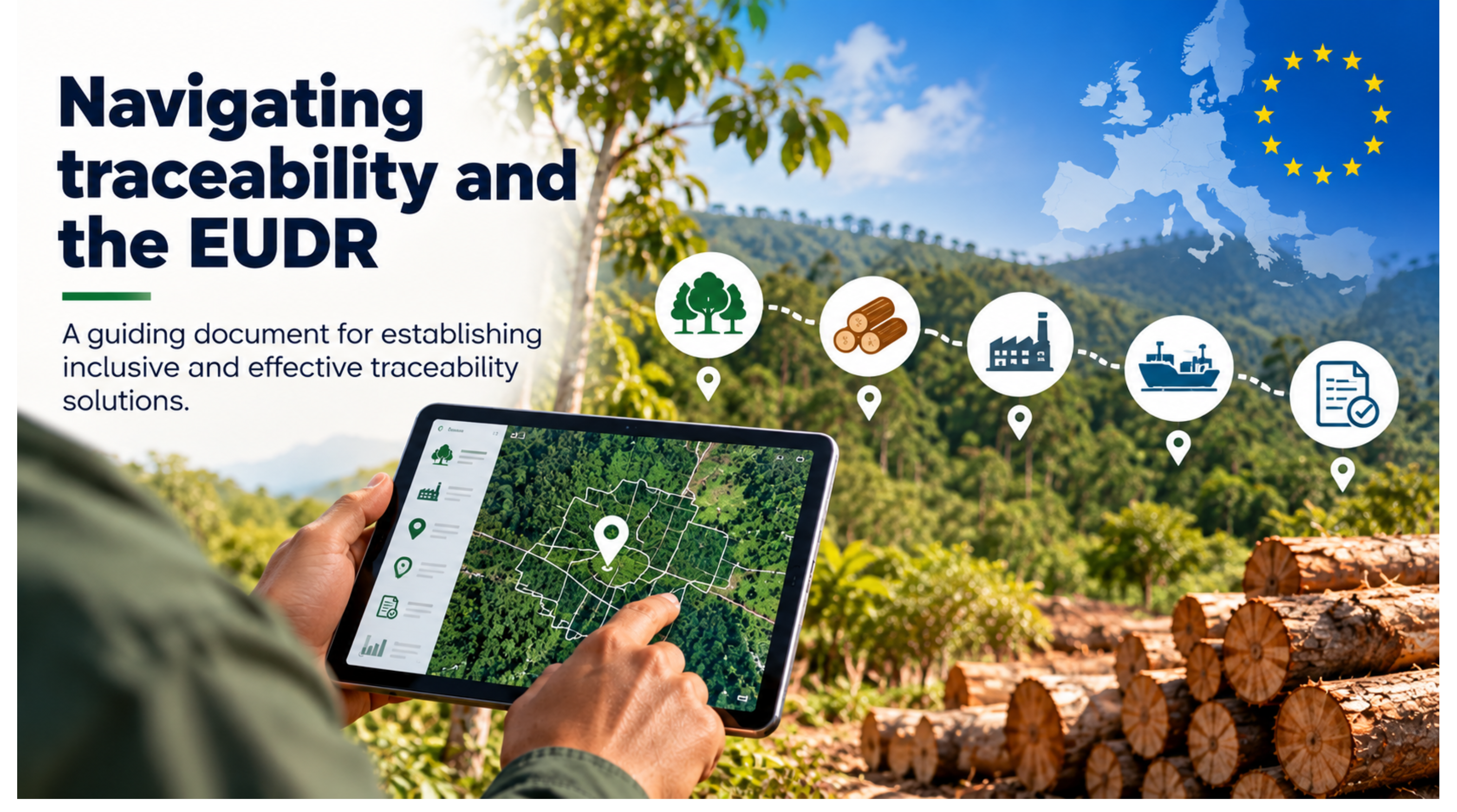 Digital traceability of forest products from origin through the supply chain in the context of the EUDR