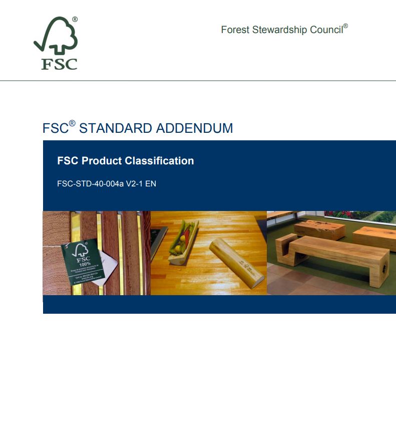 Standard dot. klasyfikacji produktów FSC
