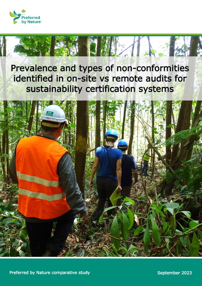 Prevalence and types of non-conformities identified in on-site vs remote audits for sustainability certification systems