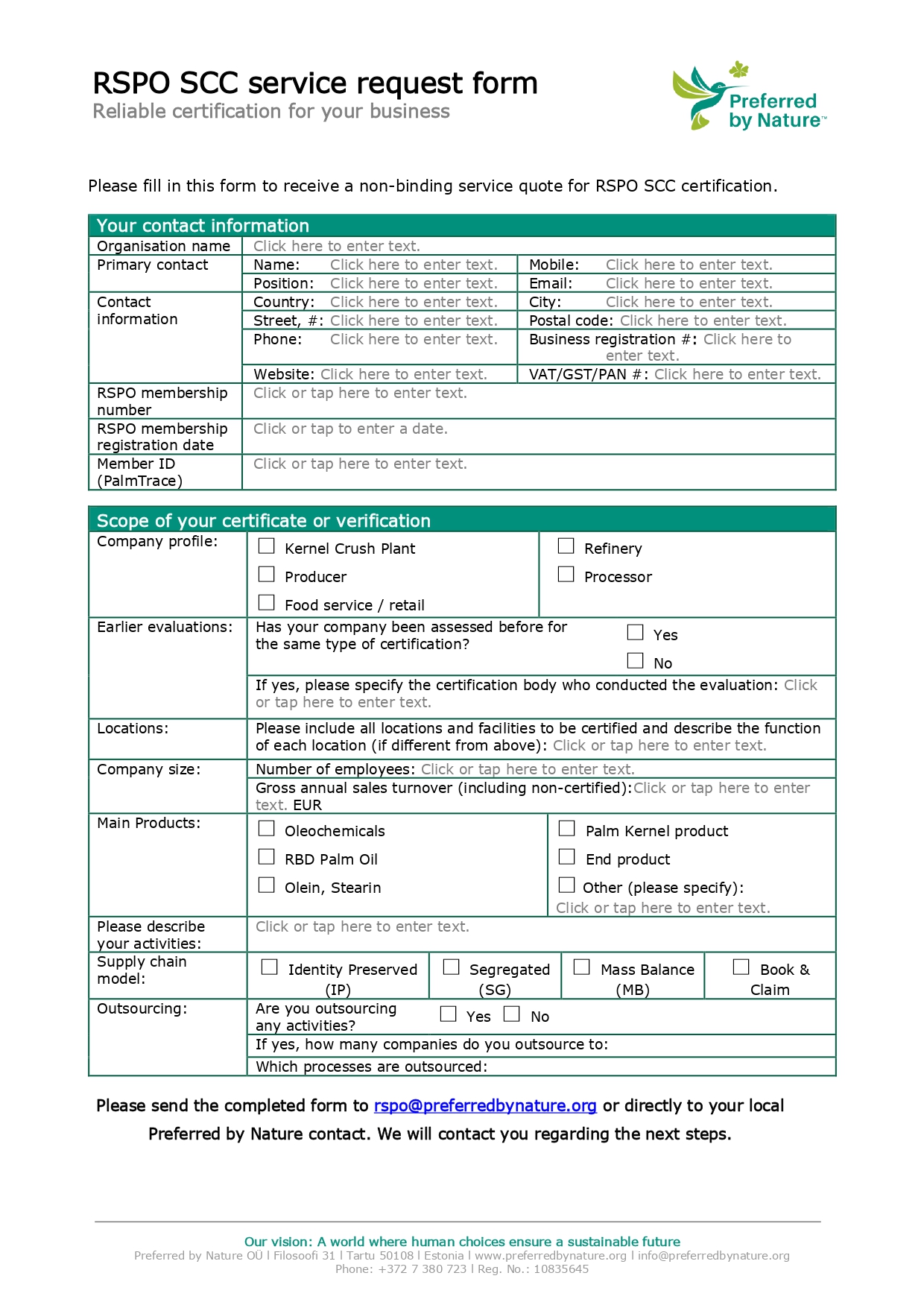 RSPO SCC 服务请求