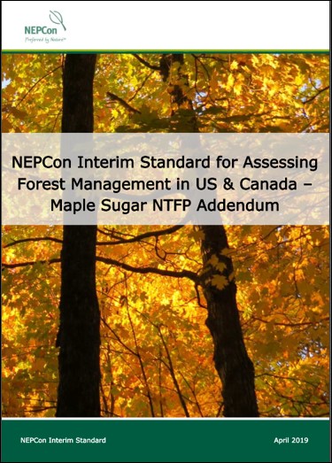 NEPCon Interim FSC Standard for the US and Canada - Maple Sugar NTFP Addendum