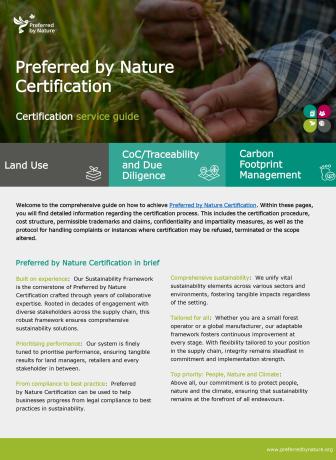 Preferred by Nature Certification Service Guide
