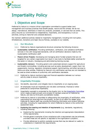 Impartiality Policy 3Mar26